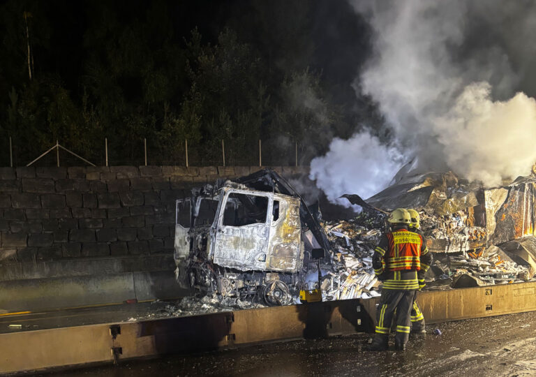 Wieder MAN-Brand auf der A4 bei Bad Hersfeld